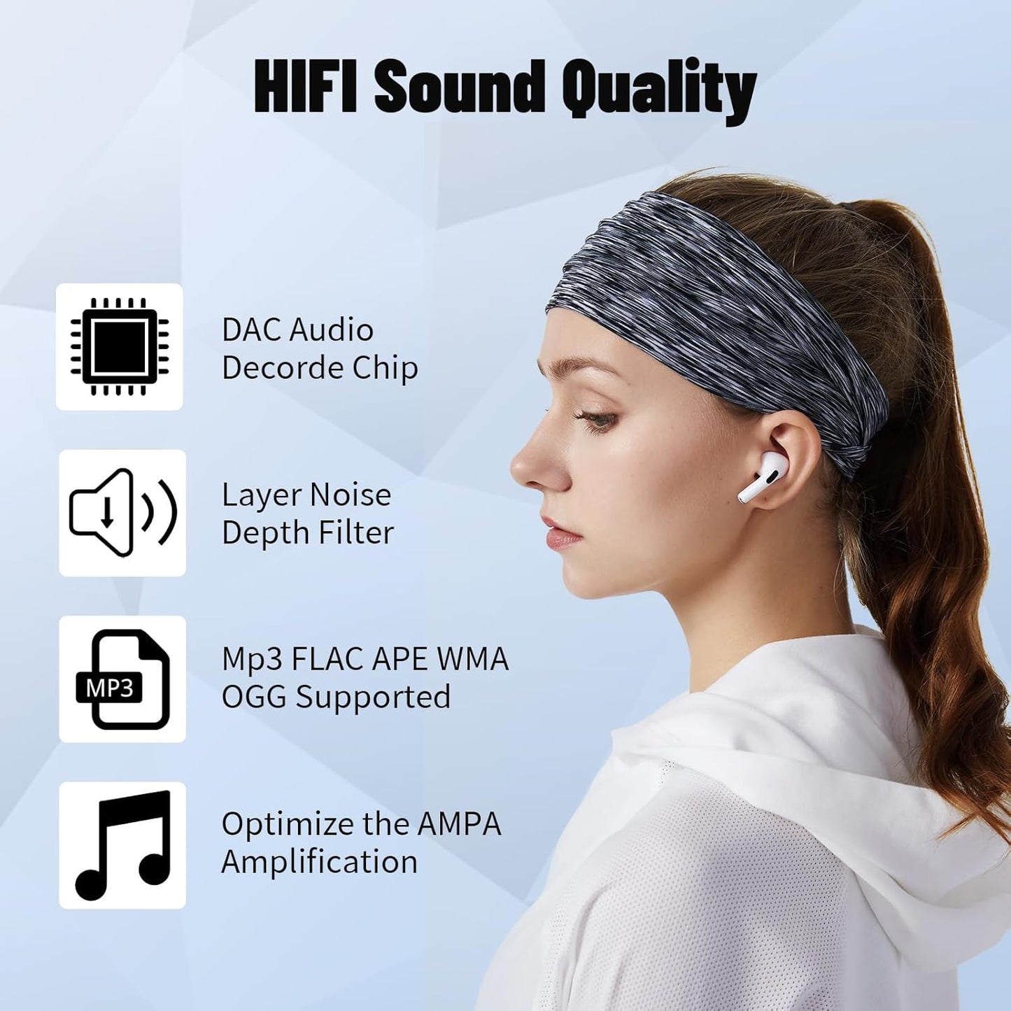 Lecteur MP3 AiMoonsa (Modèle: D30) avec Bluetooth 5.3, Lecteur de musique numérique portable sans perte avec haut-parleur intégré, écran tactile intégral de 2,0 pouces, son HiFi, radio FM, enregistreur vocal, écouteurs inclus