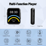 Lecteur MP3 AiMoonsa (Modèle: D30) avec Bluetooth 5.3, Lecteur de musique numérique portable sans perte avec haut-parleur intégré, écran tactile intégral de 2,0 pouces, son HiFi, radio FM, enregistreur vocal, écouteurs inclus